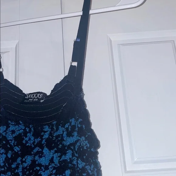 Sakkas Blue and Black Floral Dress - Picture 6 of 10